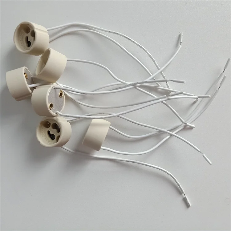 Lot 6 Porte-lampes GU10 - Base Céramique + Bornier - Pour Spots LED/halogène