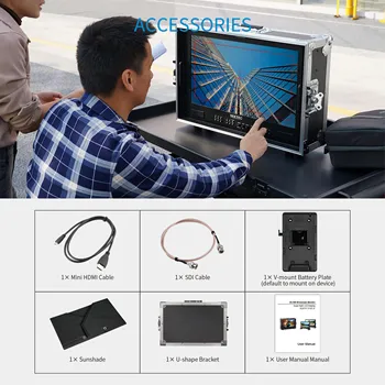 SEETEC ATEM215S-CO 21.5" Professional Broadcast Field Monitor 3G-SDI Dual Input FHD OEM Factory Direct with LOGO Custom product image