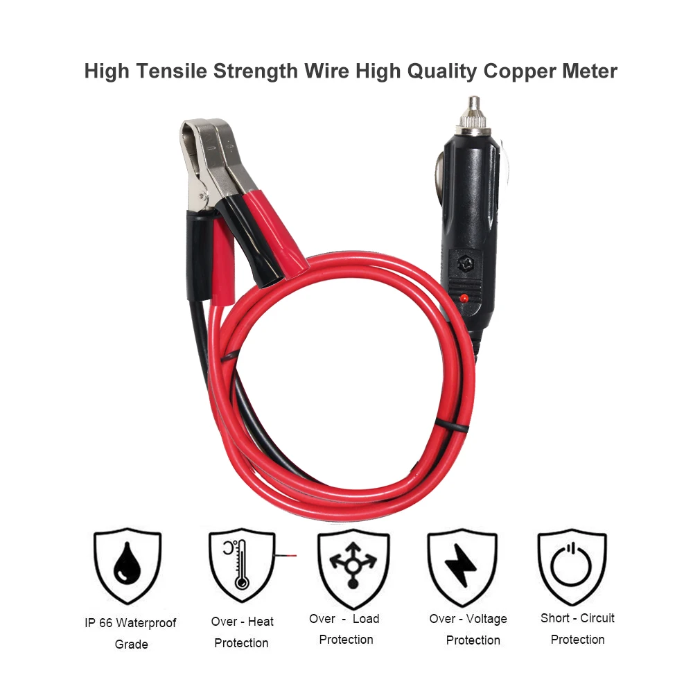 18~16awg 12V Car Auto Cigar Lighter Male Plug Adapter Cord