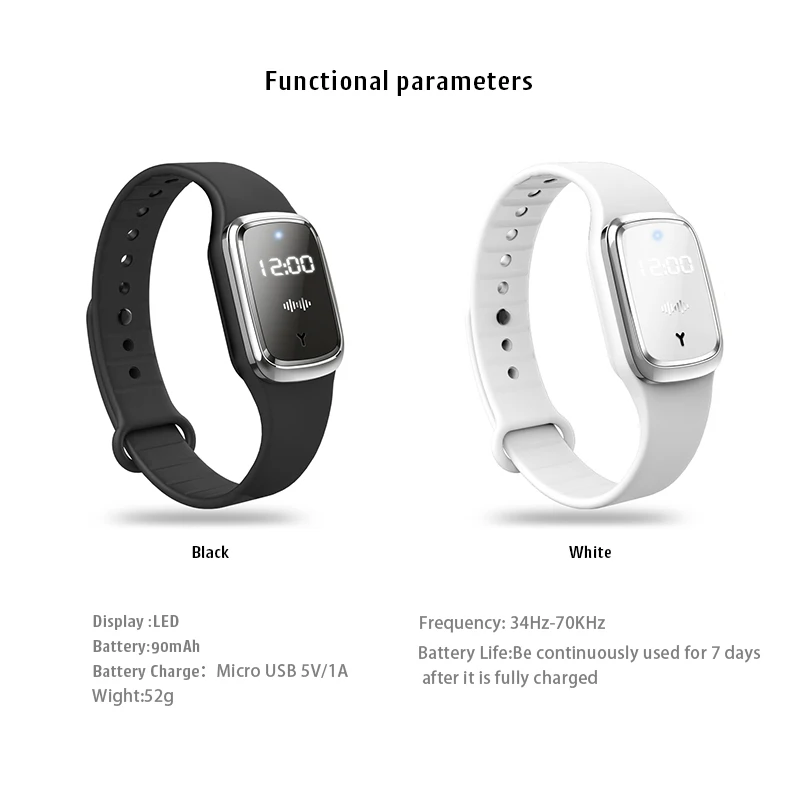 Ultrasonic Mosquito Repellent Wrist Bands M2 Bracelet Children Outdoor Intelligent Mosquito Repellent Wrist Bands
