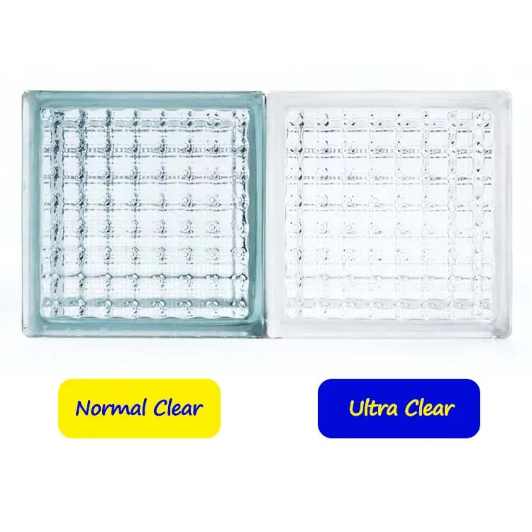 Parallel Lines Pattern Hollow Glass Block Clear Crystal Low Iron Float Glass Brick Block Factory Supplier Cheap Glass Bricks