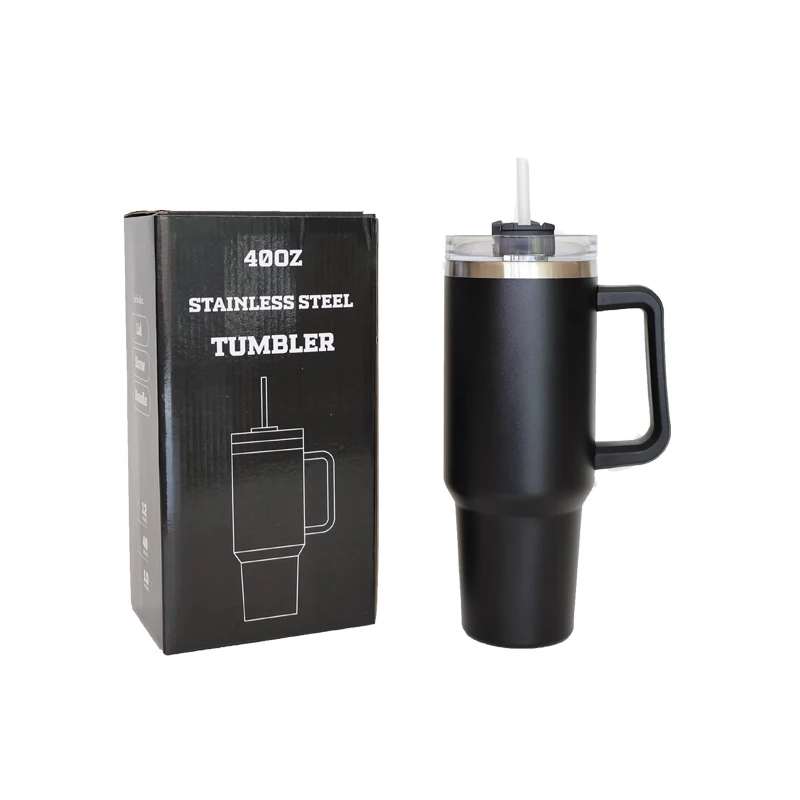 Custom 40oz Double Wall Stainless Steel Coffee Mug with Handle Back to  School Vacuum Insulated for Water