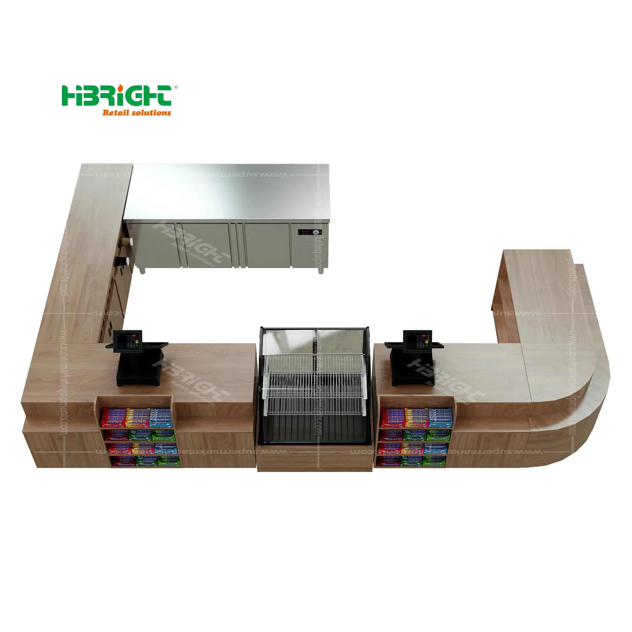 Grocery Store Shop Cash Counter Design Display Cash Counter Register Cashier for Retail Store Fixture