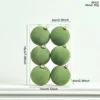 6-6PCS Flocked Balls - Green
