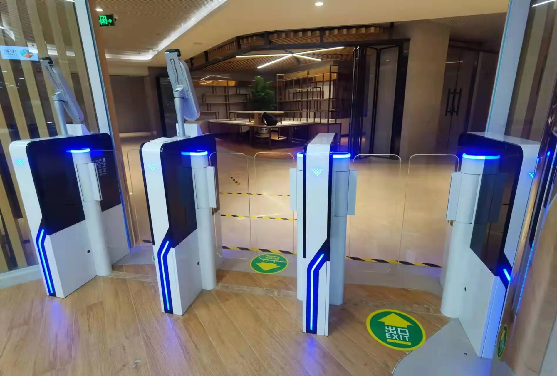 Fast Access Control Smart Hotel Remote Control Supermarket Entrance Automatic Turnstile Qr Code Reader Speed Gate for Gym