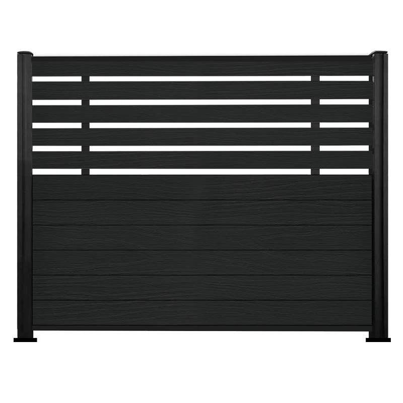 Multifunctional Modular Privacy Fence Kit Wood Grain Fencing Wpc Panels Fences for Wholesales