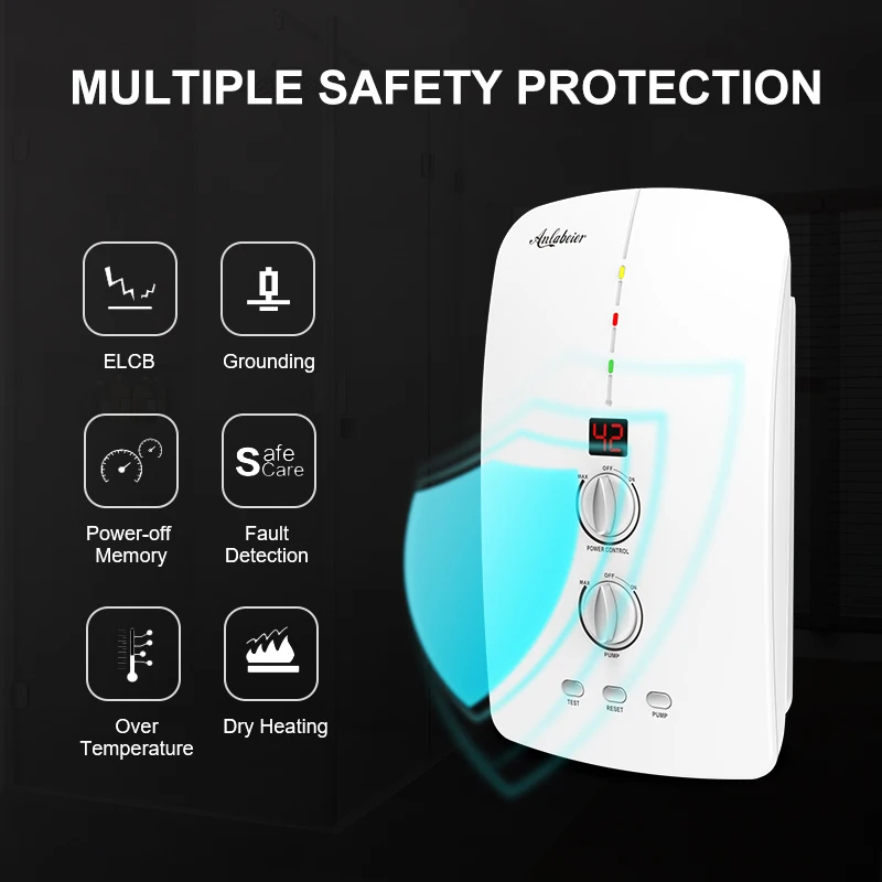 Smart Electric Geyser Thermostat 3500W Instant Hot Water