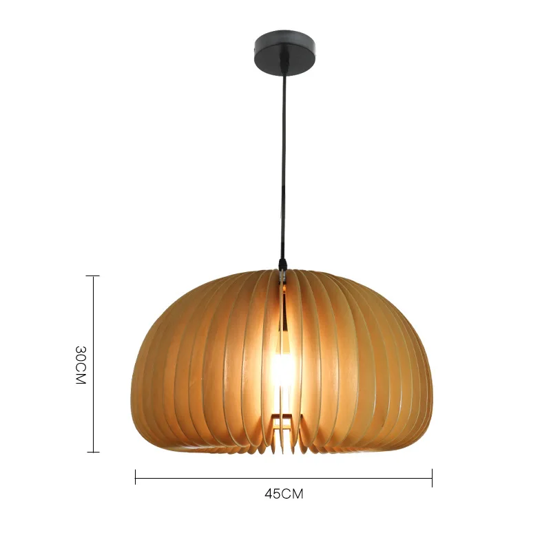 Wooden dining room chandelier pendant light