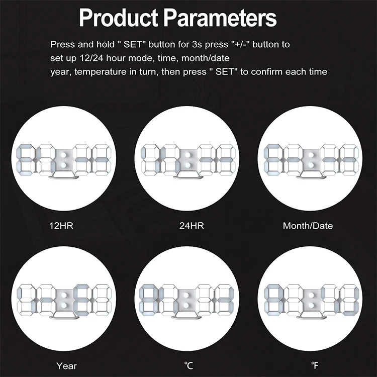 Personalized Perfect Addition 3D Digital Clock