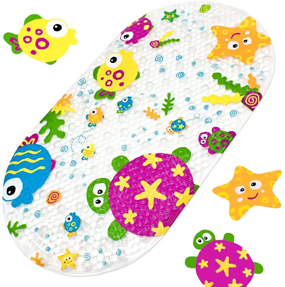 Children Non Slip Bath Mat Bathtub Shower Carpet Bathroom Waterproof  Cartoon