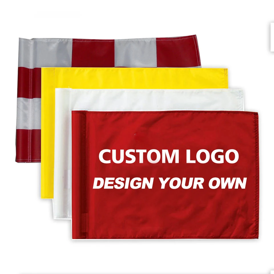 Mini Golf Flags Custom Content Multi Size Single Side Printing Double