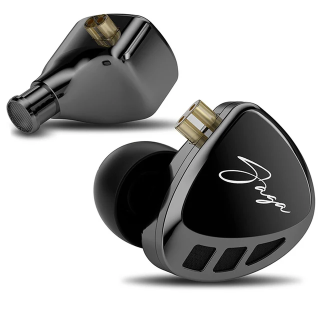 KZ Saga all metal earphones with heavy bass, gaming, sports, HiFi monitoring, fever, music, dynamic, wired earbuds