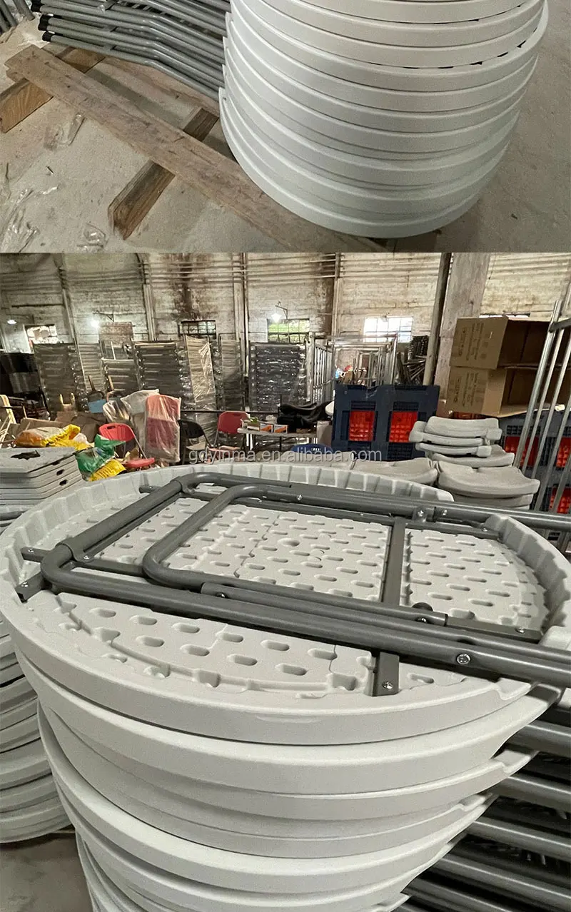 Portable Outdoor Folding Table Foldable Garden Table 6ft White Plastic