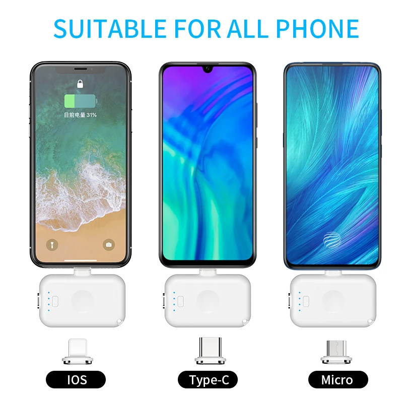 
 Лидер продаж, Универсальное портативное зарядное устройство, Мини Магнитный внешний аккумулятор на палец, 8000 мАч  