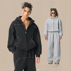 Custom Sweatshirt Jogger Tight Jacket Unisex Clothing Set Yoga Fitness Workout Sets