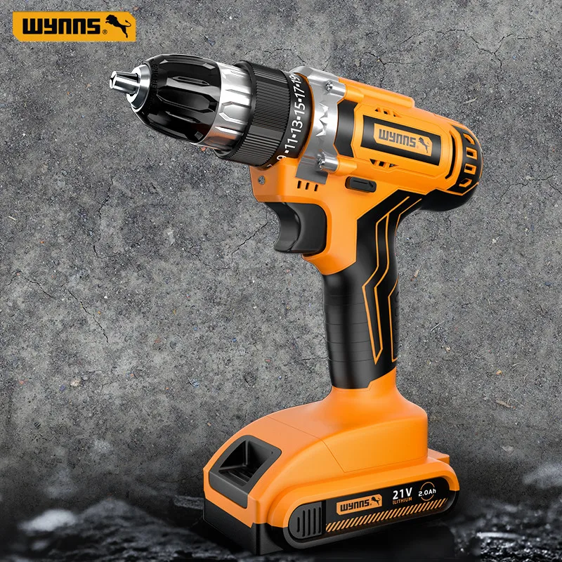 Wynns 21V Drilling Power Tools Power Cordless Drill Driver with 400rpm 1500rpm