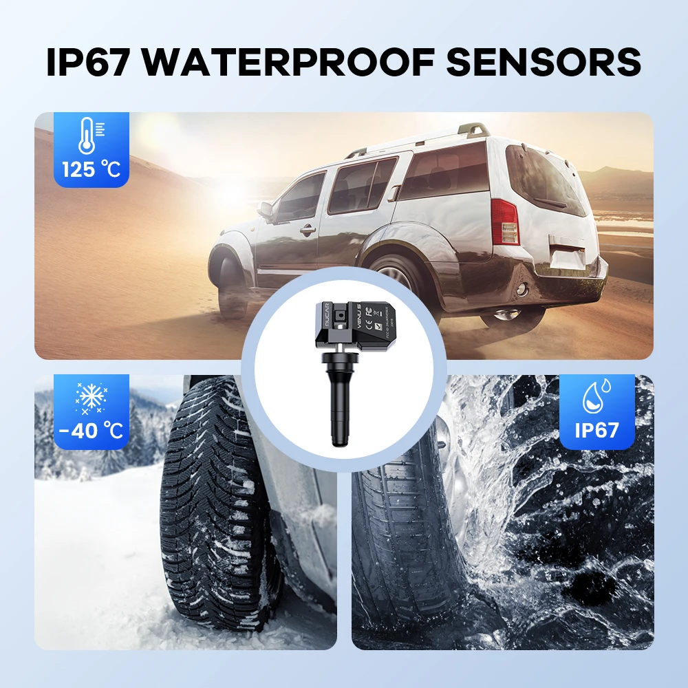 Mucar Venu 5 Tpms Sensor Set Reifendruckkontrollsystem Gerät_voghion.com