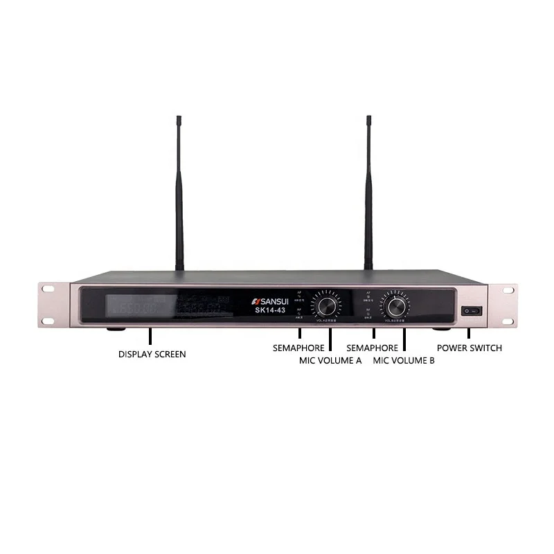 GLXD4 Cheap Price Uhf Dual Channel Handheld Long Range Wireless Microphone Dynamic Karaoke Microphone