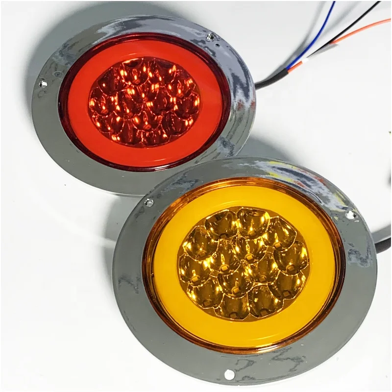 Auovo 4'' Round LED Truck Trailer Taillights - Ethiopia