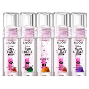 OEM SADOER Private Label Flower Grape Avocado Honey Strawberry Peach Natural Nourishing Beauty Skin Care Lip Gloss Lip Oil