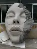 Human face sculptures