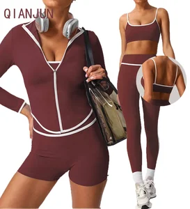 2026 New Plus Size Yoga Sets Fitness Breathable Long Sleeved Sportwear Quick Drying Workout Leggings Pilates Fitness Sets