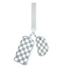 Light gray and white plaid