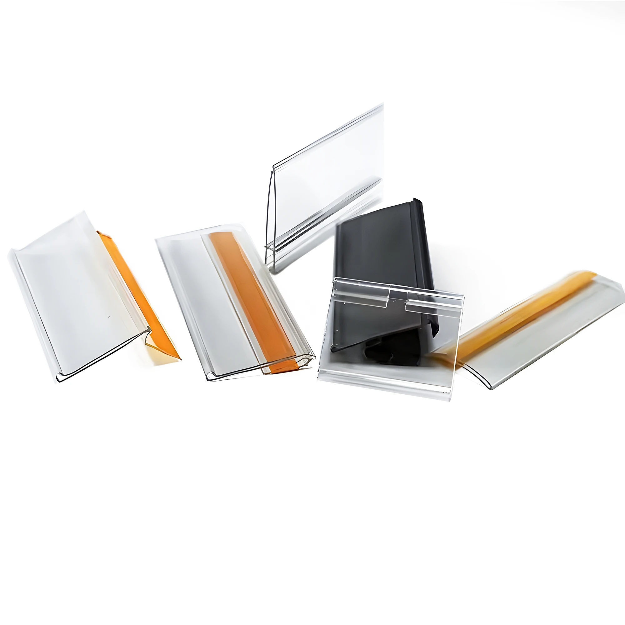 Plastic Label Holders for Metal Racks and Shelves With Protective Films Data Strip Price Holder for Shelves