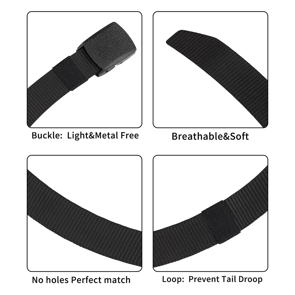 Wholesale Adjustable Training Durable Fashionable Tactical Nylon Belts Men Plastic Buckle Metal Tactical Belt