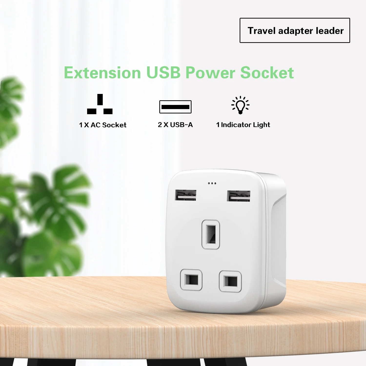 2 USB & USBC Grounded European Power Adapter Travel Adapter UK to EU Europe Plug Adaptor for Germany Spain France Turkey Greece