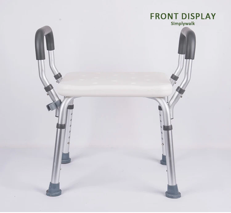 Adjustable Shower Chair Bath Seat Bench for Seniors, Shower Stool with Removable Arms for Handicap, Disabled & Elderly for Tubs manufacture