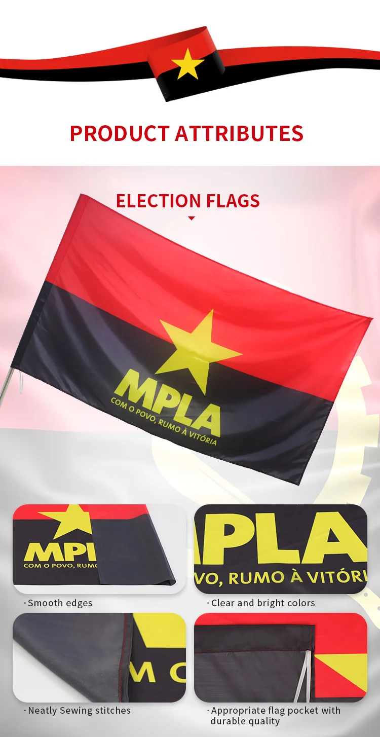Gahumi Election Promotional Items Manufacturer Custom Angola Flag Banners for Campaign