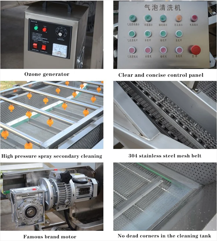 Commercial Industrial Bubble Fruit Avocado Mango Vegetable Potato Washing Machine/Frozen Vegetable Production Line