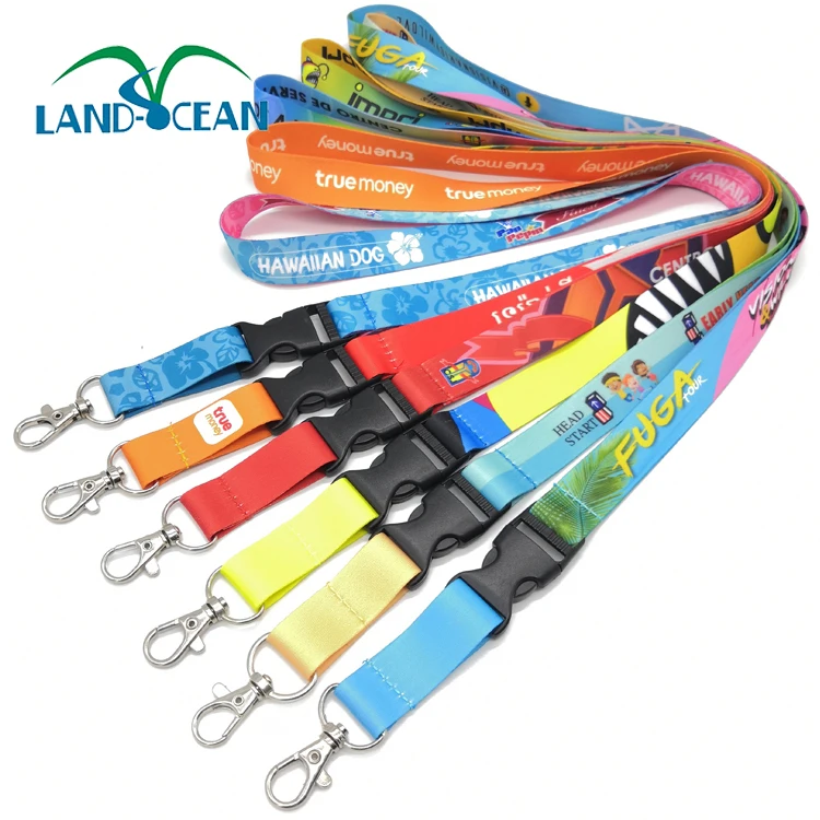 Factory Customized Wholesale Work Card Lanyard Jacquard Detachable Logo