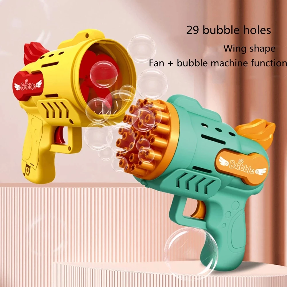 Pistola de burbujas de Ángel de mano para niños y niñas, 29 agujeros,  vendedores de aliexpress, máquina de burbujas de ráfaga, juegos al aire  libre de