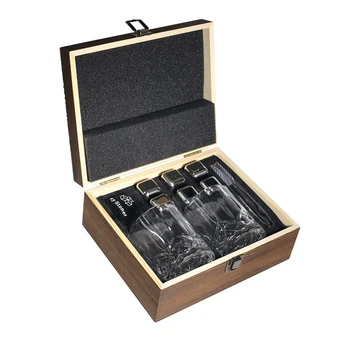 Father Days Whiskey Stone Set And Whiskey Stone Wooden Box And Stainless Steel Ice Cube Set And Reusable Ice Cubes