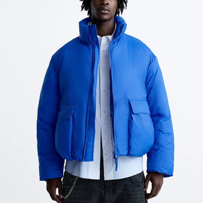 Plus Size Men Padded Jacket Breathable Winter Snowboard Waterproof Blue ...