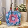 Hkb9076 flower pink flowers-ring buckle bag