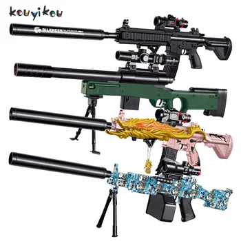 Hot selling M249 Soft Gel Blaster Gun Operated With Telescopes Toy Gel Gun Blaster Electric