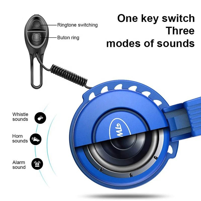 Водонепроницаемый Электронный велосипедный звуковой сигнал с зарядкой от USB, громкий велосипедный руль, кольцо для электрического велосипеда, мини-звуковой сигнал