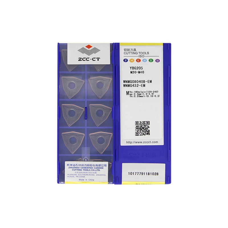 Inserto de carburo de ZCC-CT Original YBG205 100% con la