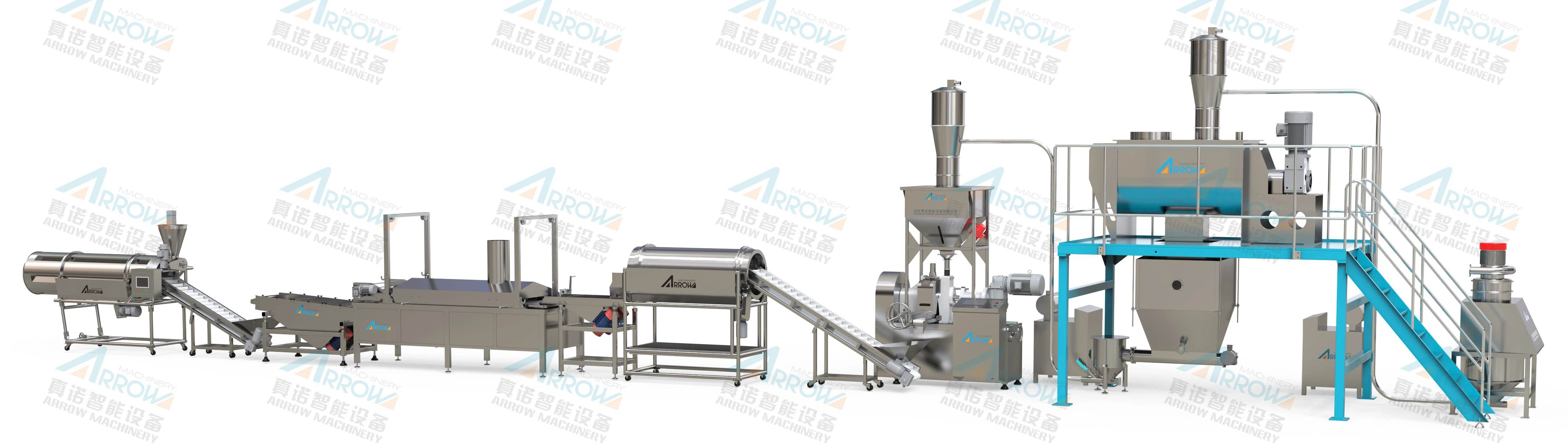 New Condition Cheetos Machine for Nik Naks Processing Automatic Steel Snack Making Machinery for Kurkure Chips Rice Electric Gas