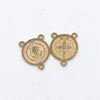 St. Benedict + cross-gold