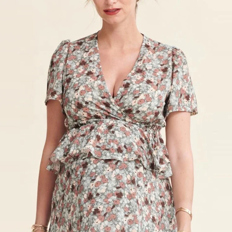 2023 Vestidos Custom Designer Fashion Summer Elegant Modest Pregnant  Clothes Floral Print Lady Wrap Maxi Maternity Dress Women 2023 Vestidos Custom Designer Fashion Summer Elegant Modest Pregnant Clothes  Floral Print Lady Wrap Maxi Maternity Dress Women| Alibaba.com