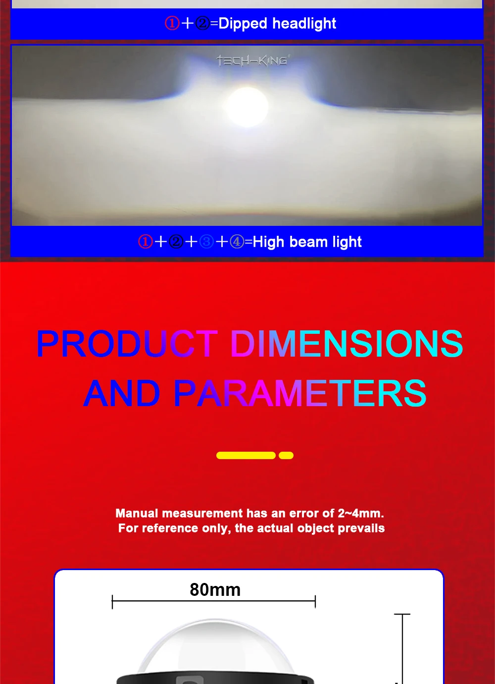 Car vw polo projector headlight 3 inches near and far light 140w 6000K car 12V led lens double light cup Projector headlights