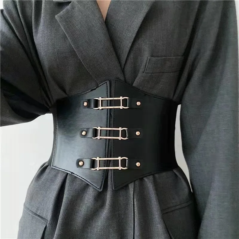 Fashion Women's Wide Leather Waist Belt for Dress Ladies Female