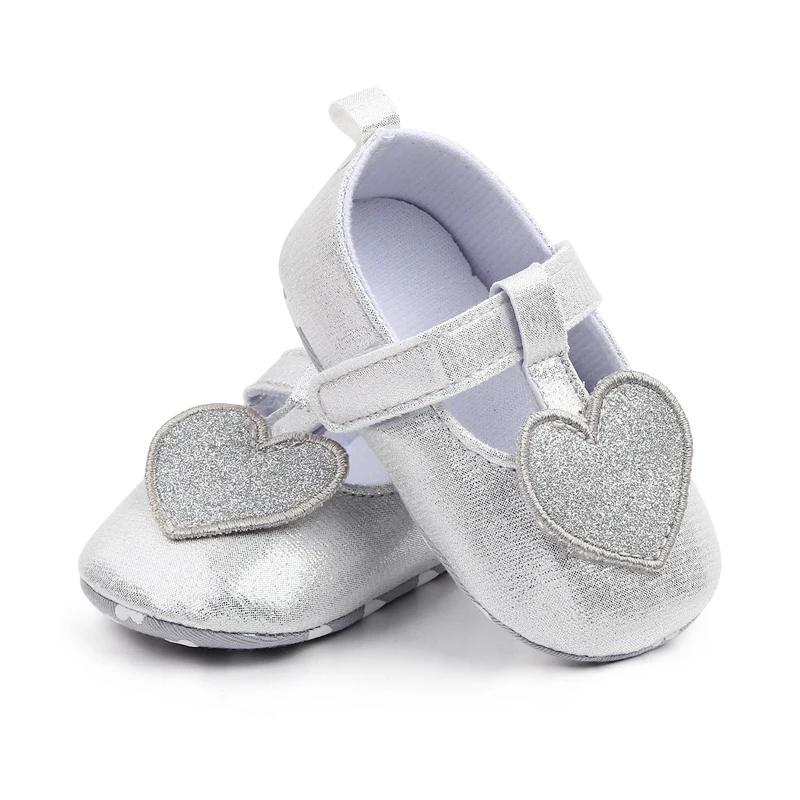 Wholesale Heart Design Bling Baby Girl Shoes Summer Girl Shoes manufacture