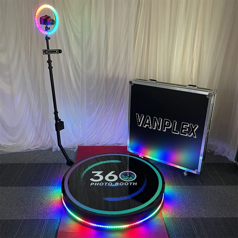 Magic Intelligent 360 Photo Booth Ratotaing Automatic Party Supplies for Parties with Stickers & Fun!