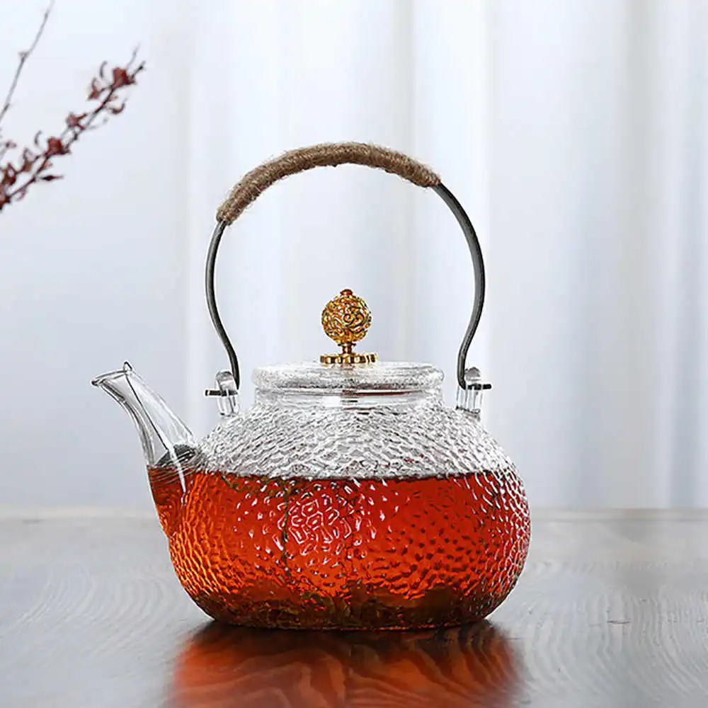 700ml Kettle Heat Resistant Glass Teapot Hot Water Coffee Pot with