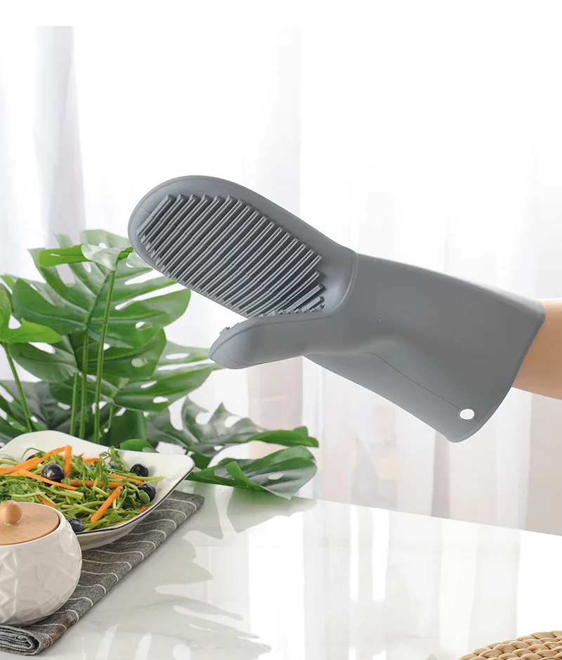 Oven Gloves Silicone Heat Resistant Cooking Mitts Potholder for Kitchen Cooking & Baking supplier